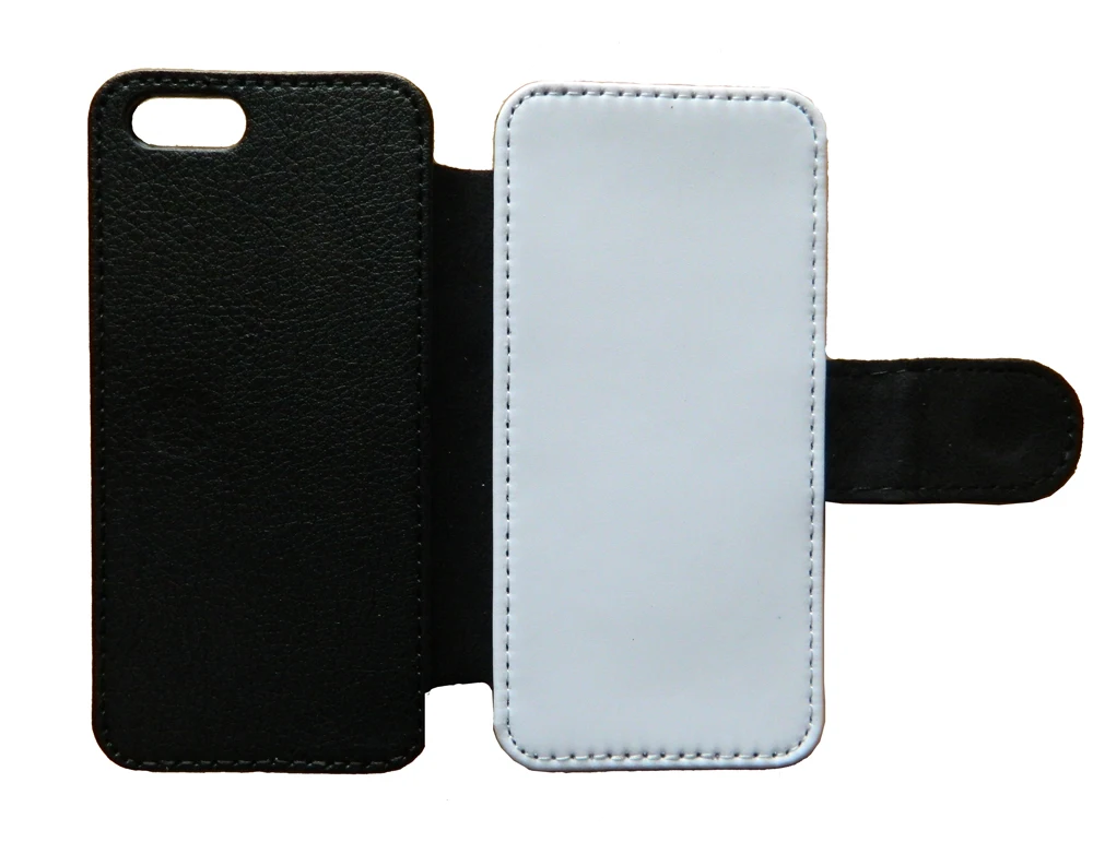 for iPhone 5S SE 4S 5C Blank Flip leather sublimation protective case ...