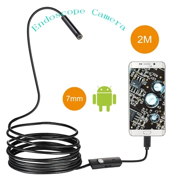 

New Arrival 7mm Lens Android USB Endoscope Camera 1M 2M 5M OTG USB Snake Tube Inspection Camera IP68 Waterproof 6 PCS LED