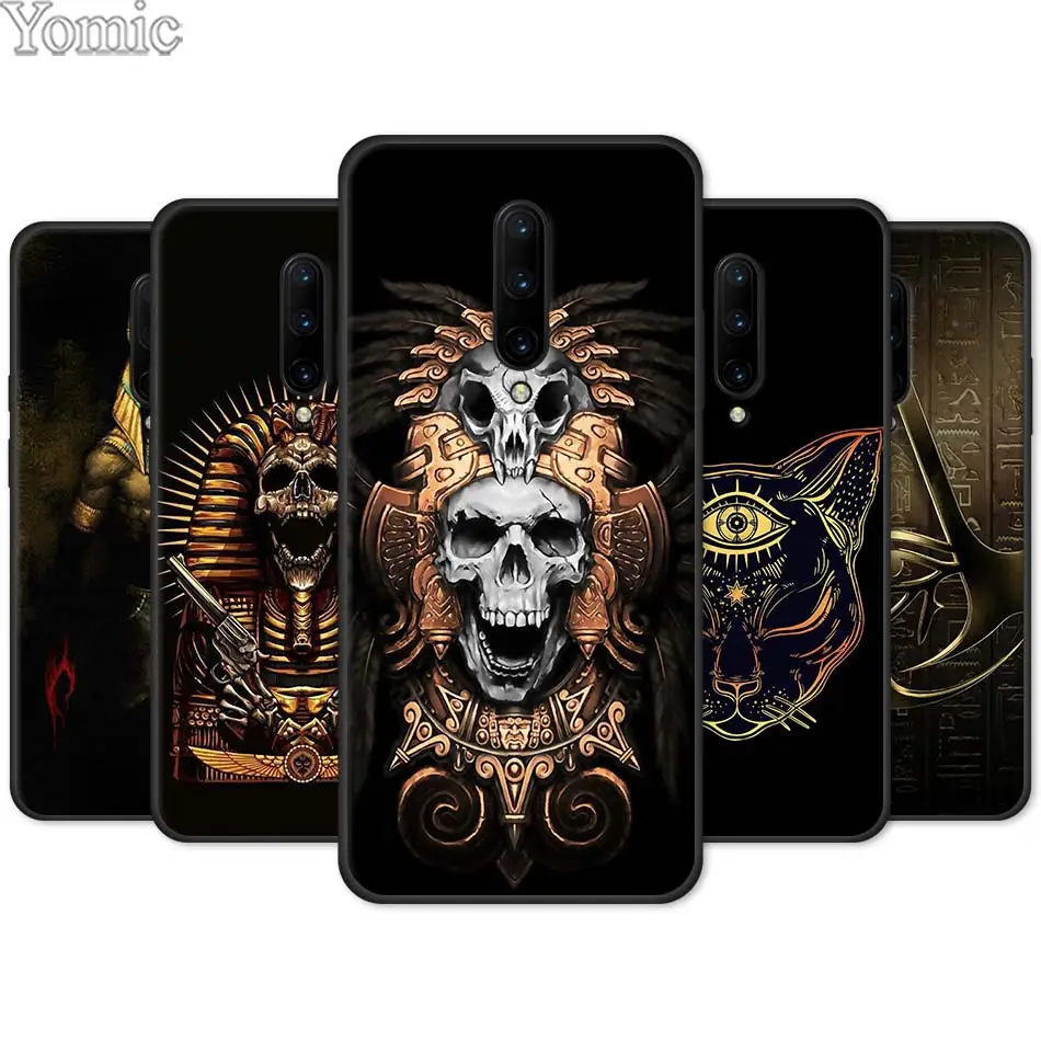 

Egypt Nefertiti Anubis Ankh Black Soft Case for Oneplus 7 7 Pro 6 6T 5T Silicone Phone Case for Oneplus 7 7Pro TPU Cover Shell