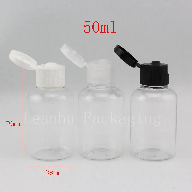 

50ml transparent bottle flip butterfly lid bottle liquid medicine bottle ,50cc cosmetic lotion PET bottles container with cap