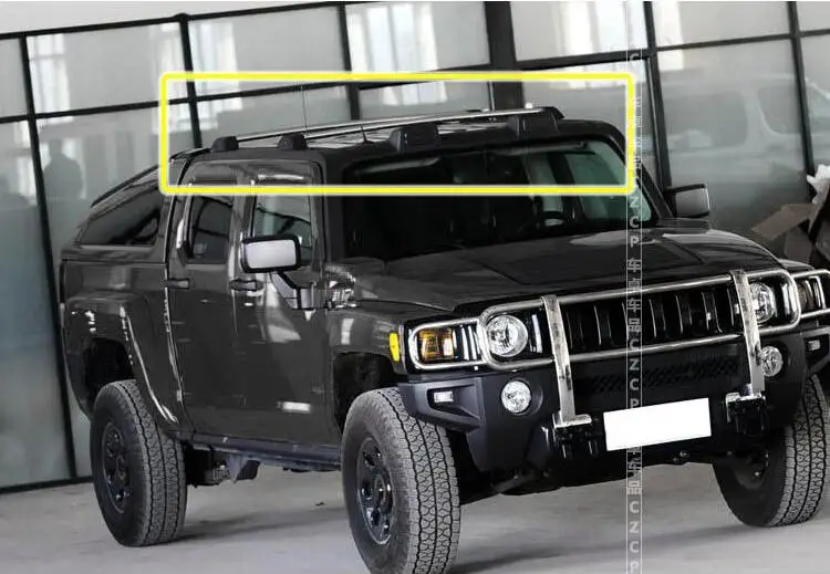 عالية الجودة سيارة الألومنيوم سقف رف السكك الحديدية الأمتعة الصليب بار ل هامر H3 2005 2006 2007 2008 2009 2010 بواسطة EMS (مع قفل)