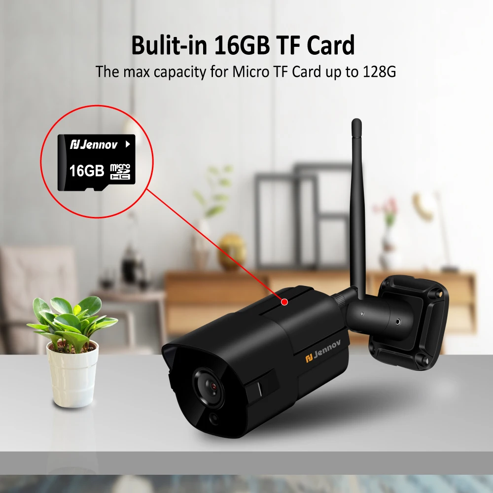 Jennov Wifi IP камера уличная 1080 P ONVIF беспроводная безопасности домашняя CCTV