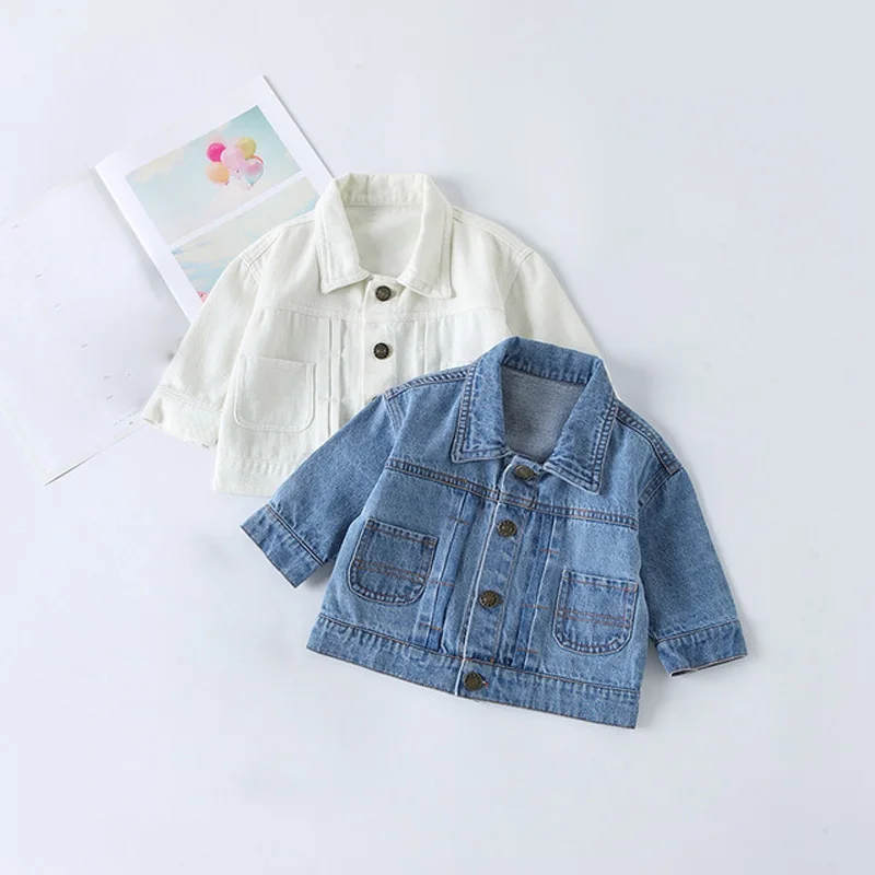 

2019 Spring Autumn Children's Clothing Baby Boys and Girls Denim Jackets Kids Cowboy Jackets Toddler Outerwear Coats RT415