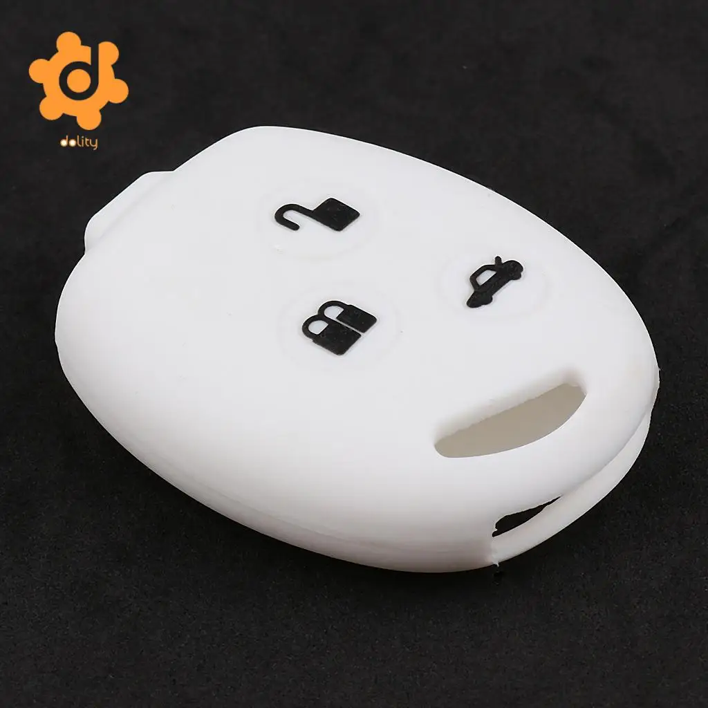 Car Key Shell Fob Case Cover Protector KP-102 for Ford Fiesta Blue+White