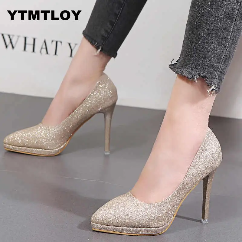 

Women Fashion Shoes Patent Leather Platform High Heels Black Work Gold Bottom Bride Dress Wedding Shoes Sexy Ladies