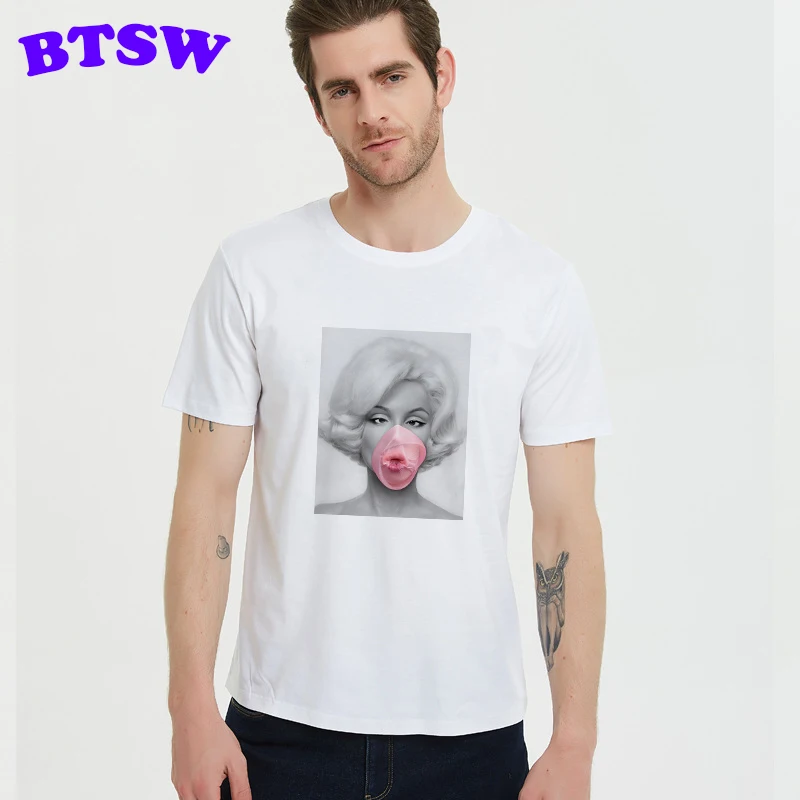 

Fun Three-person Combination Blowing Bubble Sugar 2019 New Boys Harajuku Streetwear Men Fallout Print Top Tee Male Vogue T Shirt