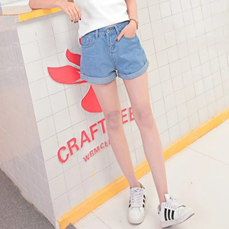 

2016 new summer LADIES SHORTS Denim Shorts Size Korean Dadongmen flanging wide leg pants hot pants