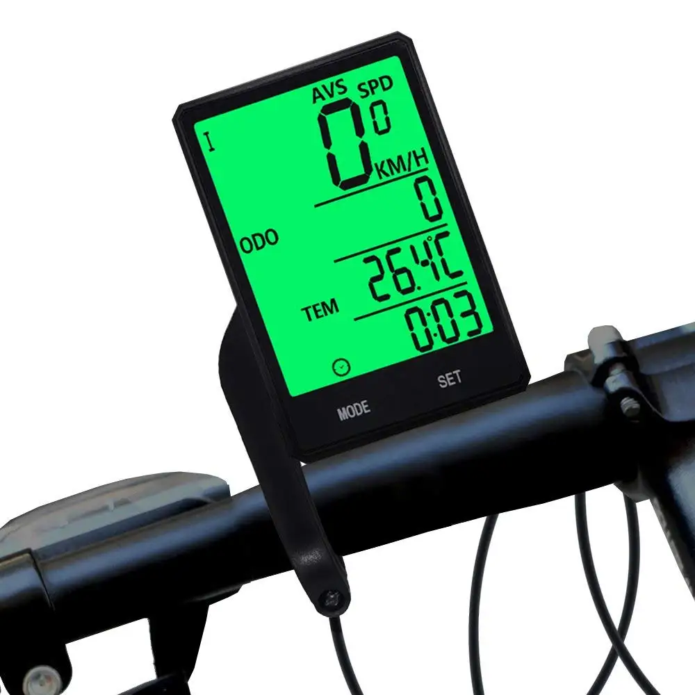 Bike Computer Bicycle Odometer Speedometer Waterproof LCD Automatic