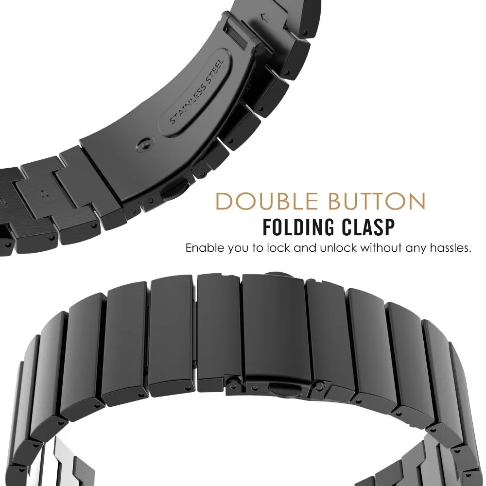 Ремешок из нержавеющей стали для Samsung Galaxy Active Watch Gear S3 S2 Classic сменный Браслет 42 мм/46