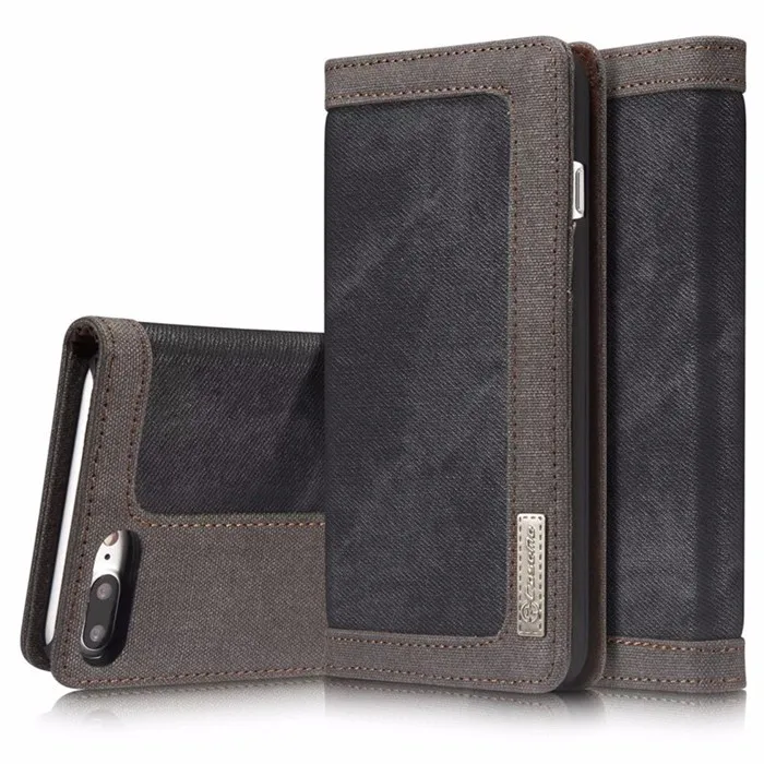 Original CaseMe Retro Canvas Wallet Phone Case For Apple Iphone 7 7 plus Flip Protect Cowboy Cases Cover flip mobile phone bags  (1)