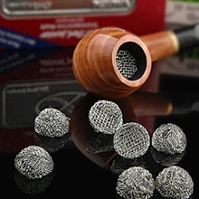 10Pcs Merokok Tembakau Pipa Metal Filter Layar Steel Mesh Berbingkai Dome Bong Shake(China)