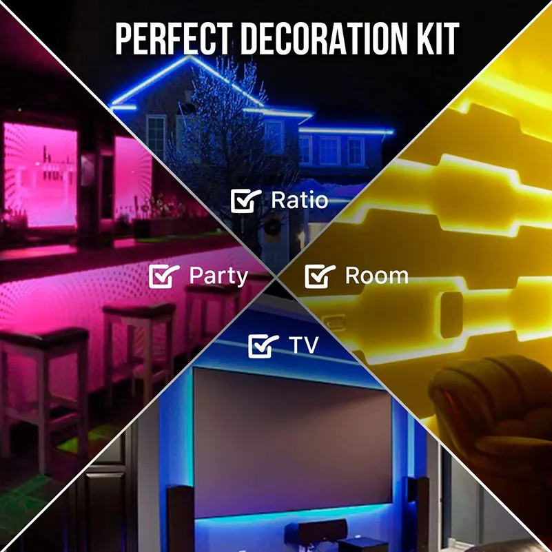Светодиодная лента 16.4ft RGB 5050 набор для изменения цвета с пультом дистанционного