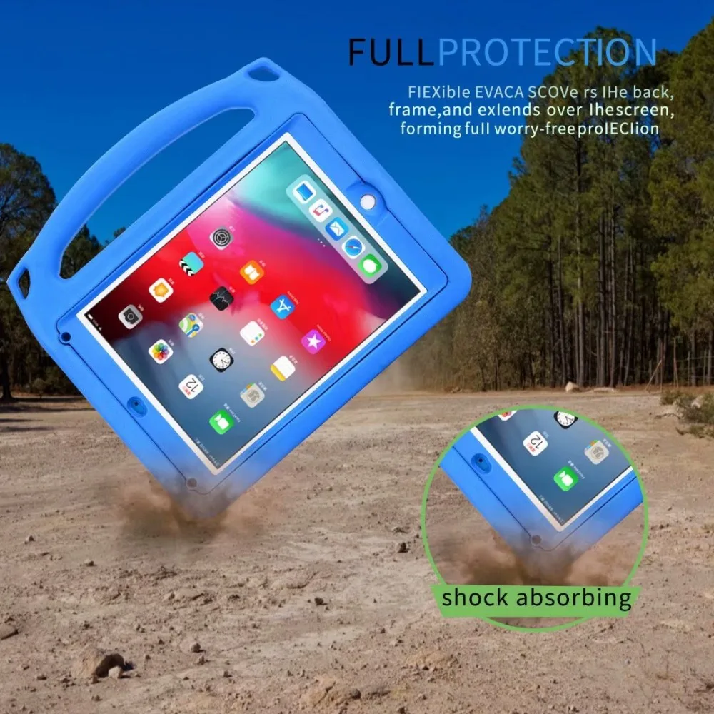 Для ipad5/6/Air 1/Air 2/Pro 9,7 9,7 шок доказательство дружественных из нетоксичного материала EVA пены всего тела стенд крышка дети+ подставка для ручек