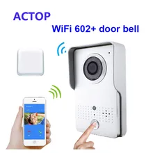 Free Shipping!!Smart phone iSO Android Remote control unlock WiFi/IP video door phone+wireless door bell camera