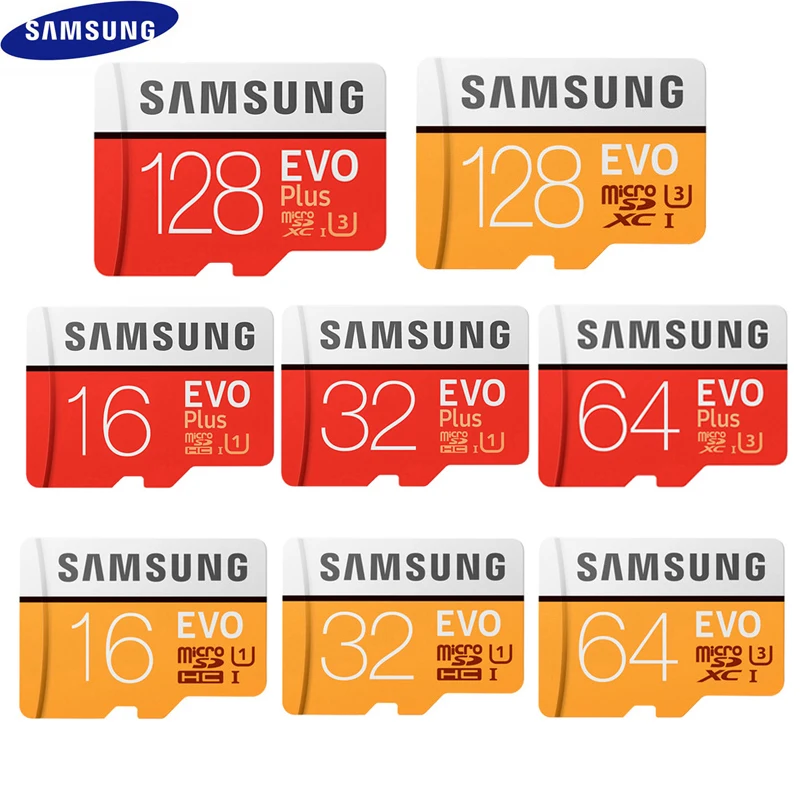 

SAMSUNG Micro SD Memory Card 16GB 32G 64G 128G 256 MicroSD Cards SDHC SDXC Max 90Ms EVO 32GB 64GB C10 TF Trans Flash Micro Card