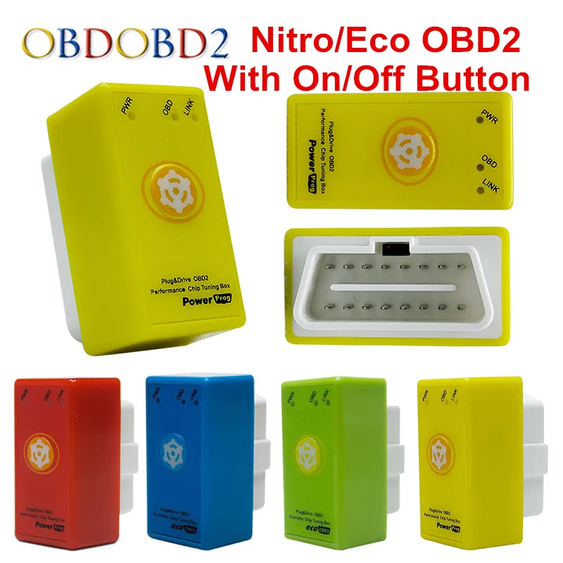 Распродажа чип Power Prog нитроobd2 Ecoobd2 ECU Nitro OBD2 ECO сканер для бензиновых/дизельных