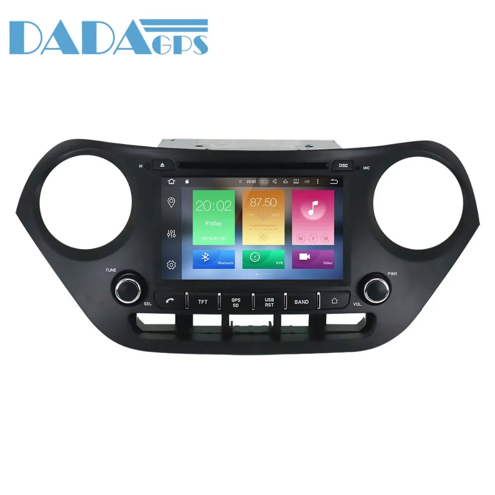 Excellent Android 8.0 7.1 Car GPS Radio Multimedia Headunit For Hyundai I10 I-10 2013-2018 left and right hand DVD Player Stereo Headunit 1