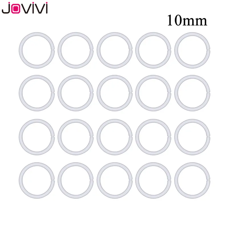 Jovivi 20 шт. 16 г гибкий акрил прозрачный перегородка кольца для носа фиксаторы Bioflex хряща Tragus серьги-спирали 6-12 мм внутренняя