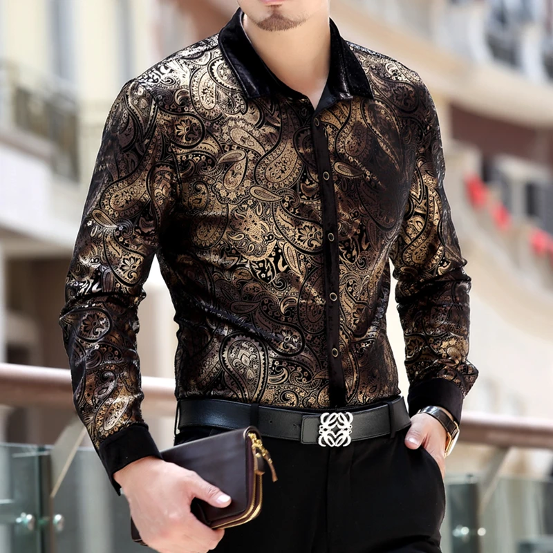 black and gold dress shirt