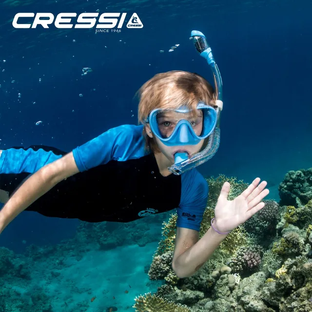 Cressi F1 Small+Mini Dry Children Snorkeling set Diving Mask Dry