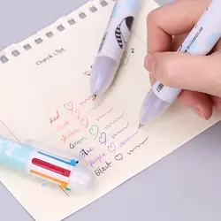 Новинка многоцветный Cat пресс шариковая ручка многоцелевой 6 in1 красочные Канцтовары творческий школьные принадлежности