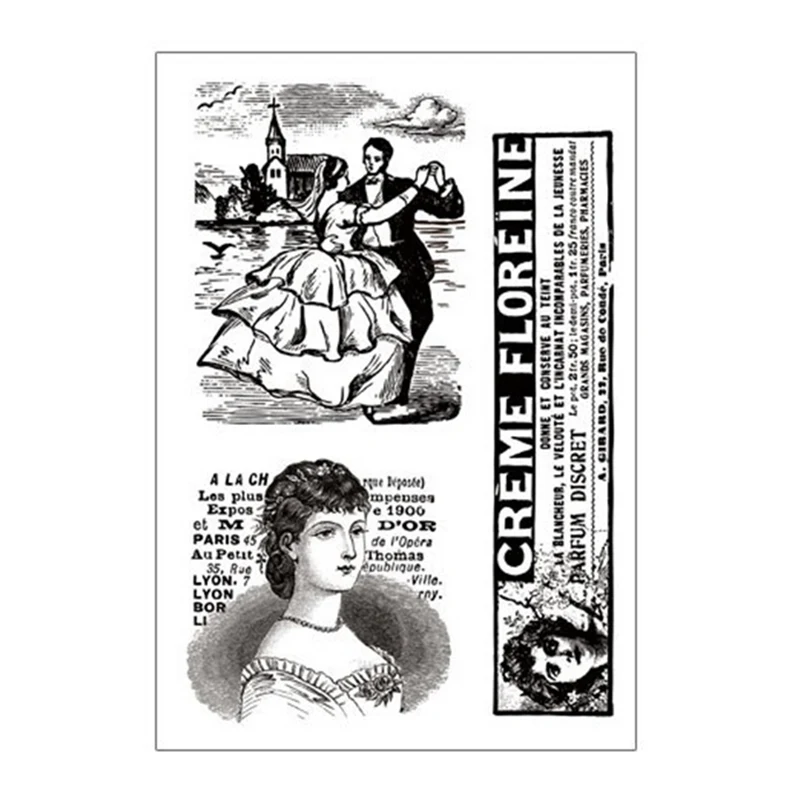 

New Vintage Dancer Dancing Retro Transparent Clear Stamps Silicone Seal for DIY Scrapbooking Card Making Album Decoration Crafts