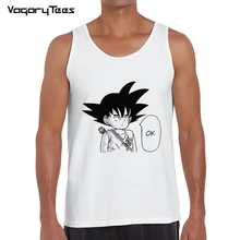 Летние новые стильные модные топы на бретелях, аниме Dragon Ball Z, жилет с принтом, Sangoku/One Punch/Luffy/Naruto Ok Hero, белые повседневные топы на бретелях