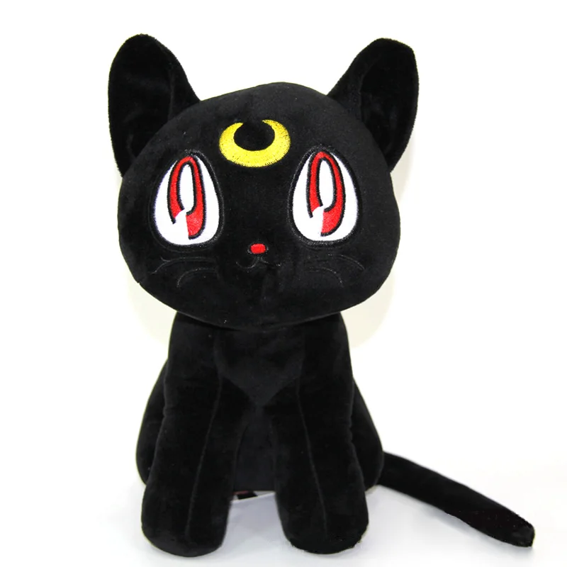 

30cm Sailor Moon Luna Black Japanese Anime Plush Stuffed Toys Baby Kids Children Soft Toys Gift Dolls pelucia brinquedos
