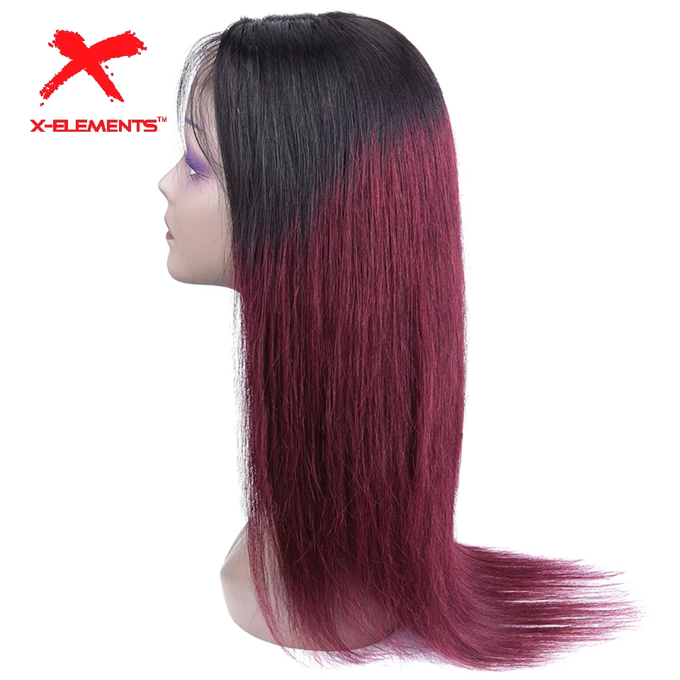 Brazilian Lace Front Human Hair Color Wigs Pre Plucked 4x4 Lace Closure Wig with Baby Hair Remy Straight Wigs 5 Color to Choose (23)