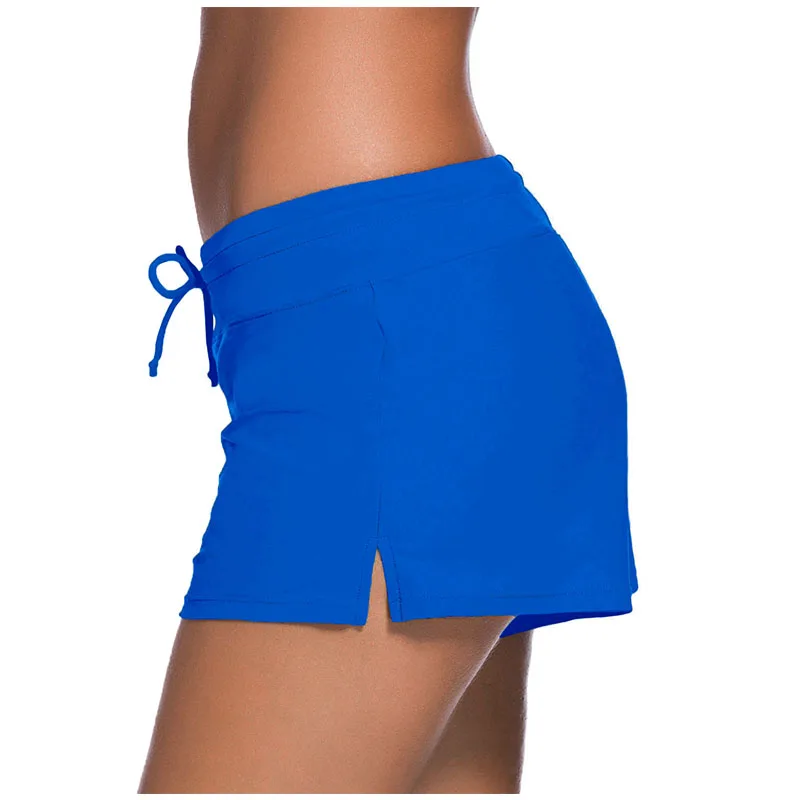 Hotapei النساء الشاطئ تصفح السراويل سريعة الجافة السباحة Boardshort ملابس السباحة الإناث أسود السباحة ركض فتل الرياضة جذوع LC41977