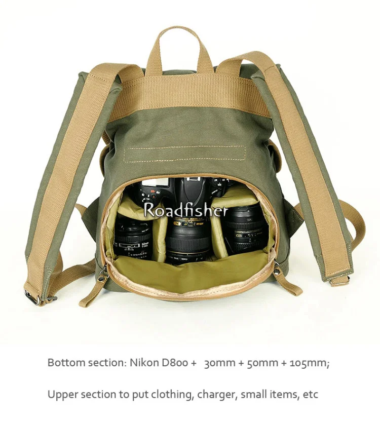 Vintage Travel Camera Backpack M8201-9