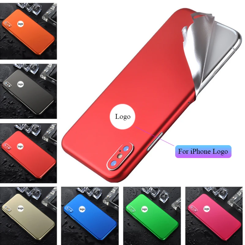 

Sticker Film Cover Skin For iPhone 5S 6S 7 8 Plus X XS XR Ultra Thin Solid Color Decorate Cases Mobile Phone Back Case With Logo