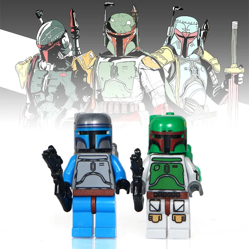 

2PCS\LOT Double Sale Buiding Blocks Commander Black Clone Soldiers Bricks Dolls DIY Toys For Children