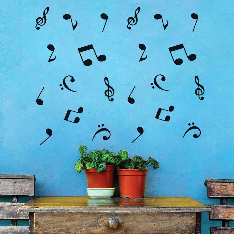DCTOP Bedroom Wall Sticker DIY Removable Musical Notes Vinyl Wall Decal