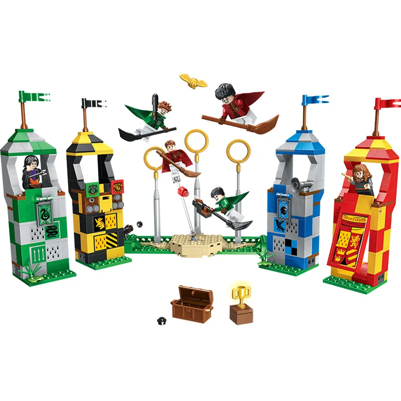 

BELA 11004 536pcs Harri Potter Movie Magic Quidditch Match Model Compatible With legoed 75956 Building blocks Brick Children Toy