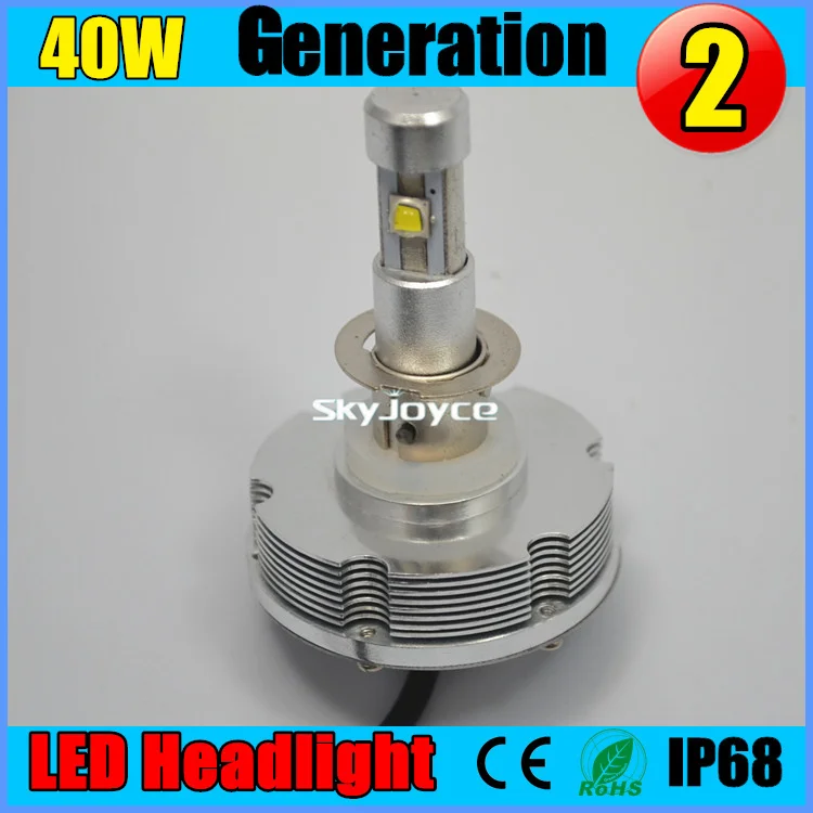 

All in one!Car cree chip chip H7 LED Headlight/Headlamps/Bulbs 40W 4800LM H1 H3 H11 for KIA RIO Chevrolet