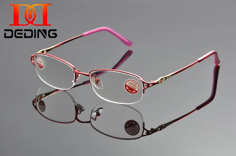 DeDing 2 Цвет покрытие твердое покрытие объектива Для женщин очки для чтения+ 1,0+ 1,5+ 2,0+ 2,5+ 3,0+ 3,5+ 4,0 Стразы с Чехол DD1089