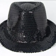 Танцевальная шляпа для взрослых мальчиков и девочек, шляпа для выступлений, колокольчик, пайеттки джазовый колпачок, аксессуары для танцев, 2 шт./партия