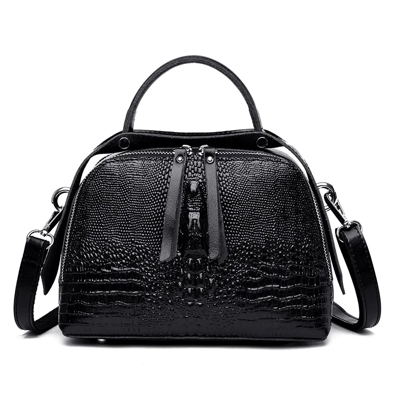 

Luxury Cowhide Leather Shoulder bag Small Crocodile Pattern Genuine Leather Crossbody Bag style Fashion trend Women Handbag me