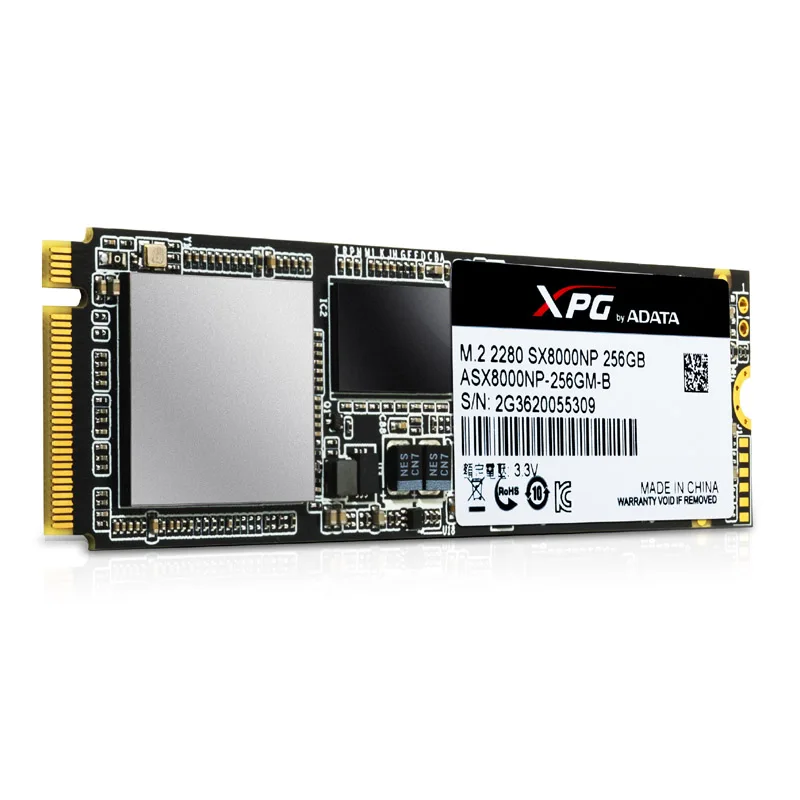Твердотельный Накопитель ADATA XPG SX8000 PCIE M.2 2280 NVME 256GB SSD NANO MLC жесткий диск PCI E 128GB