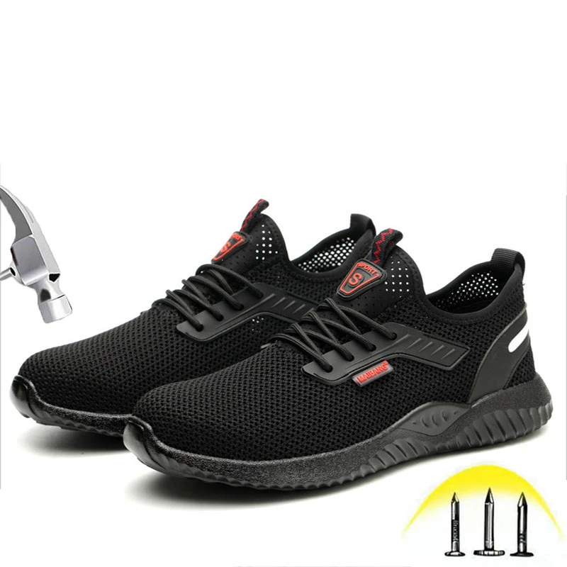 Summer Men Women Safety Trainers Work Shoes Steel Toe Cap Mesh Breathable Boots