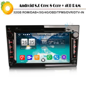 

Car Multimedia Player Autoradio Android 8.0 Nav DAB+8-Kern for Opel Astra Corsa C/D Vectra C Zafira Antara Meriva WiFi 4G DVD BT