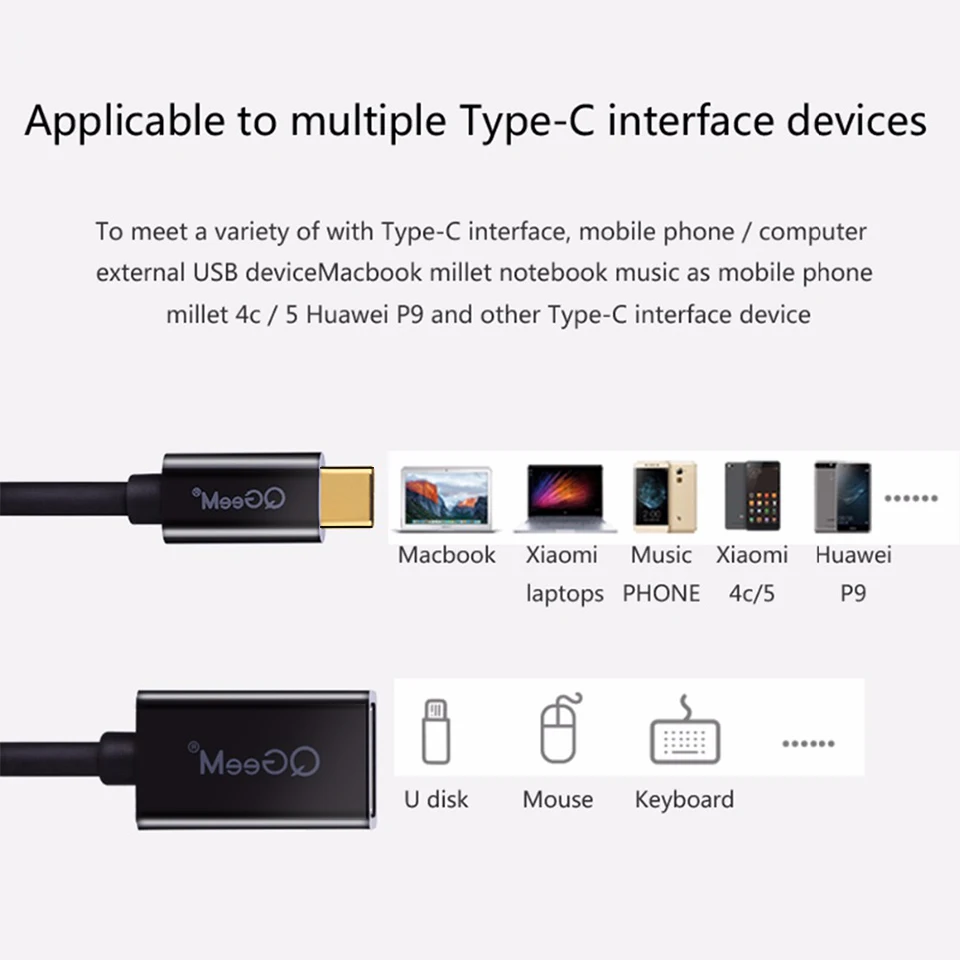 QGeeM USB C OTG Кабель адаптер 3 0 2 type c для samsung galaxy s8 s9 HUAWEI P10 P20 mate 20 pro Macbook OTG|Кабели