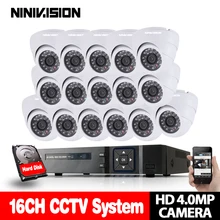 4MP CCTV Системы 16CH гибрид видеомагнитофона и dvd-плеера с 16 шт. 4MP аналоговая камера высокого разрешения белый Камеры Скрытого видеонаблюдения безопасности Системы комплект Поддержка P2P Plug and Play