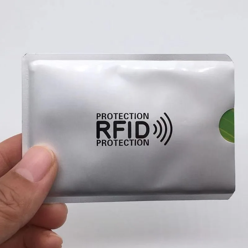 Антиrfid кошелек блокирующий считыватель замок держатель для банковских карт Id Чехол для банковских карт Защита металлический держатель для кредитных карт 9,5*6