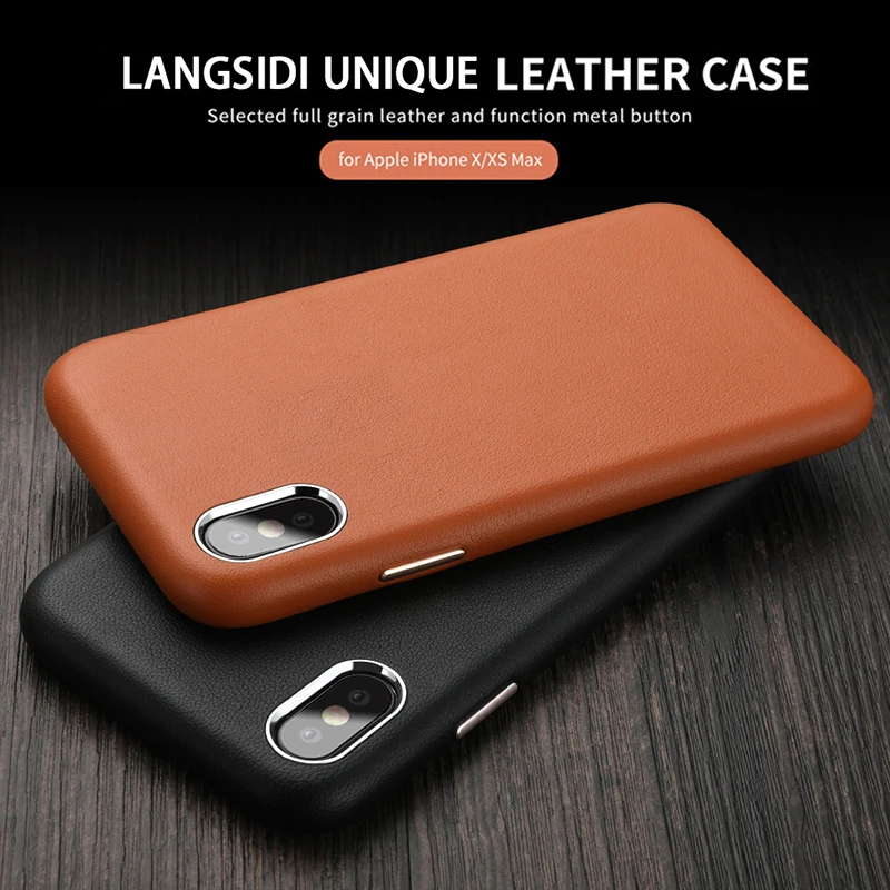 

Genuine Leather Ultra-thin Mobile Phone Cases for iphone 6plus case 7 8 X XS XSmax XR Anti-drop phone case for iphone 7