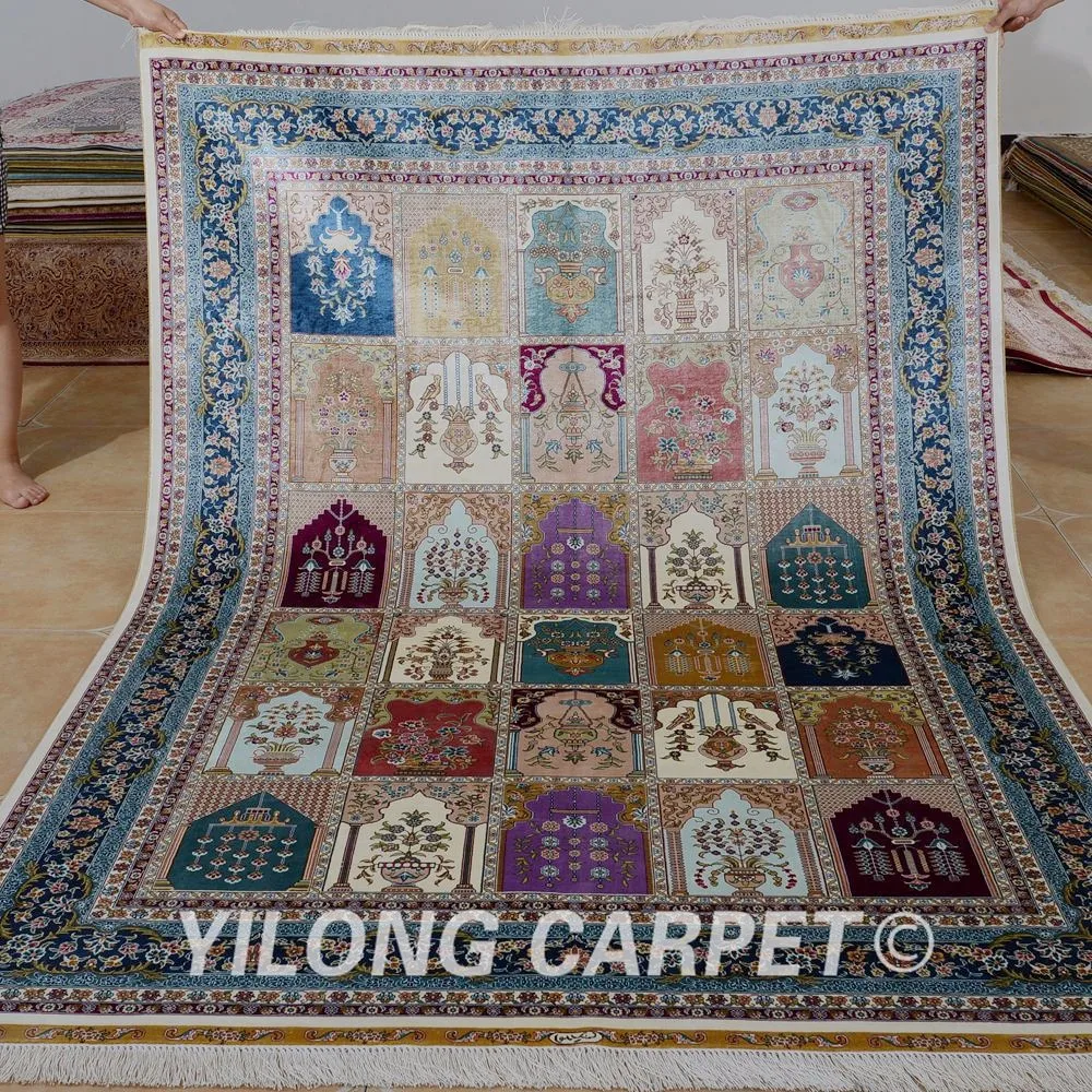 Yilong 5,5 'x8' персидский ковер прямоугольник vantage четыре сезона ручной работы турецкие ковры(0787