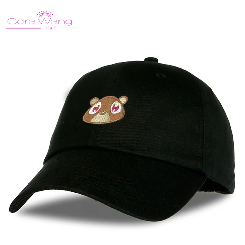 Cora Wang Snapback men's hats Baby Bear Embroidery Baseball Caps fitted cap Solid Color off white Pink Black women hat
