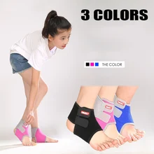 Детская фиксатор лодыжки спортивный коврик обертывание поддержка дышащая Защитная повязка эластичное Защитное приспособление 1 пара