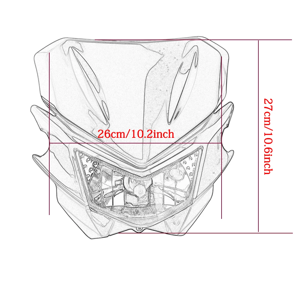 Мотоциклетная универсальная фара 12 в 35 Вт H4 фара обтекатель для KLX KX 110 WR250F WR450F фара для внедорожных велосипедов